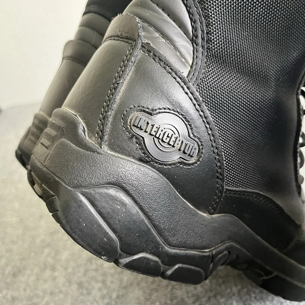 Interceptor Tactical Work Boots Size 13 Black Heavy Duty IM312F002
